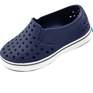 Native Miles Waterproof Slip On Deck Shoes In Regatta Blue/Shell White